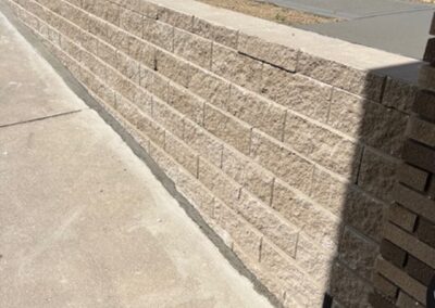 retaining wall installed along front sidewalk in Pittsburgh