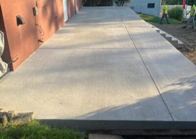 concrete patio behind a home in Pittsburgh
