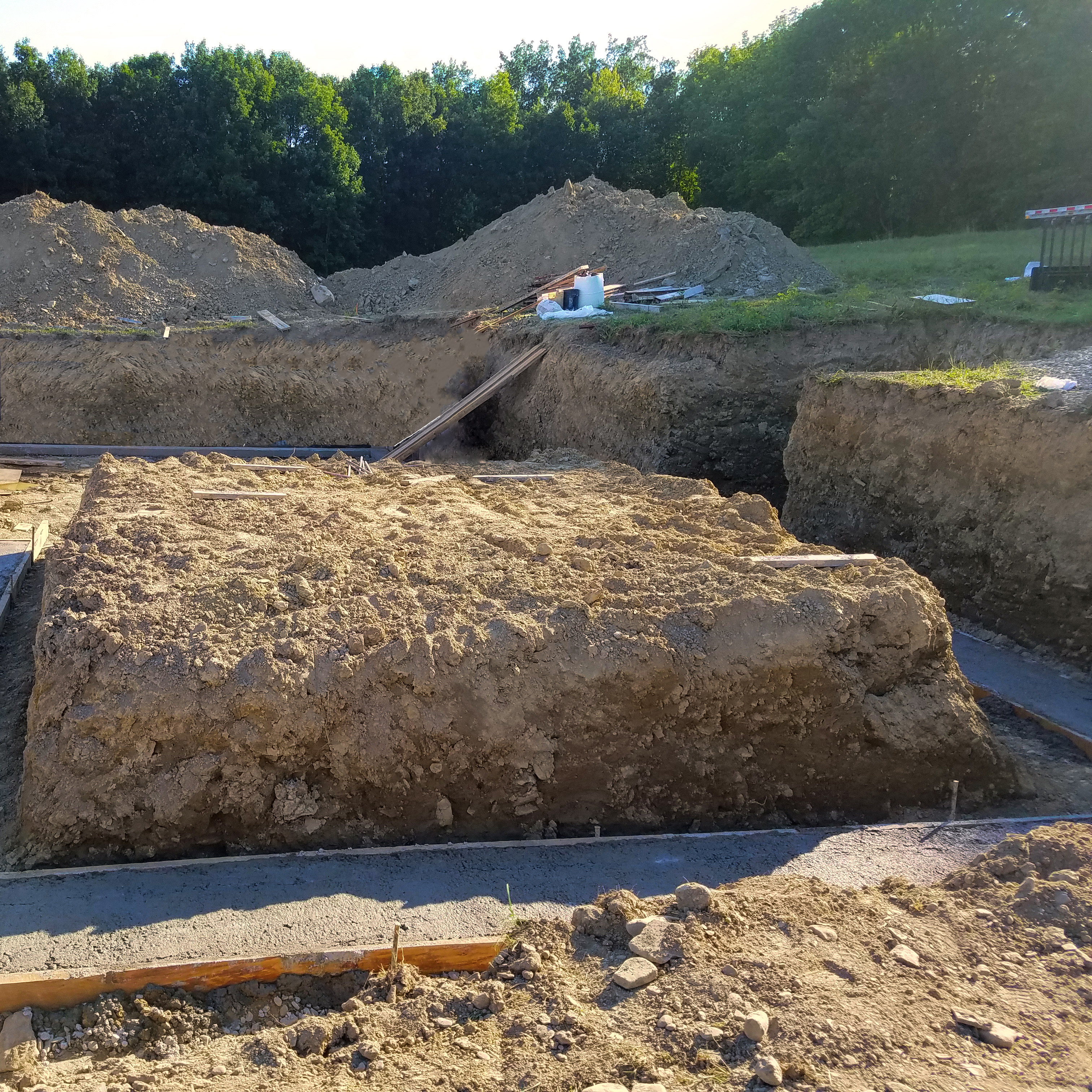 footer excavation for home additions