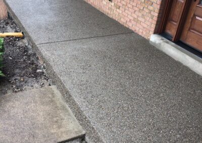 exposed aggregate concrete patio