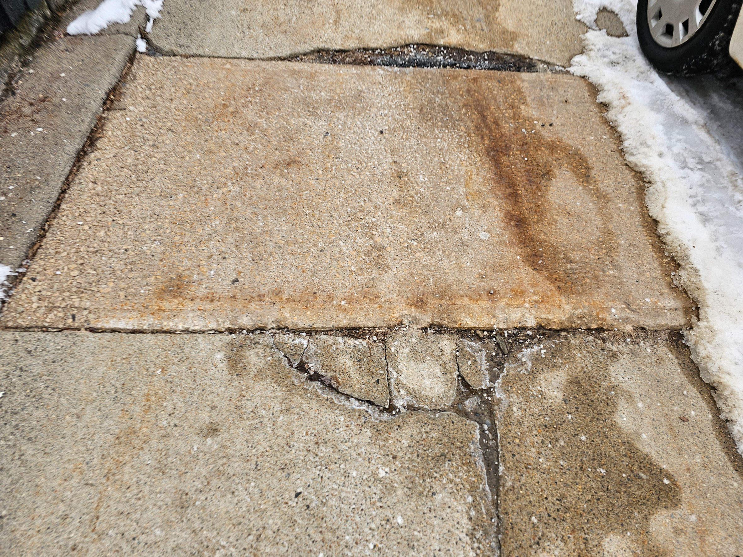 large cracks in driveway
