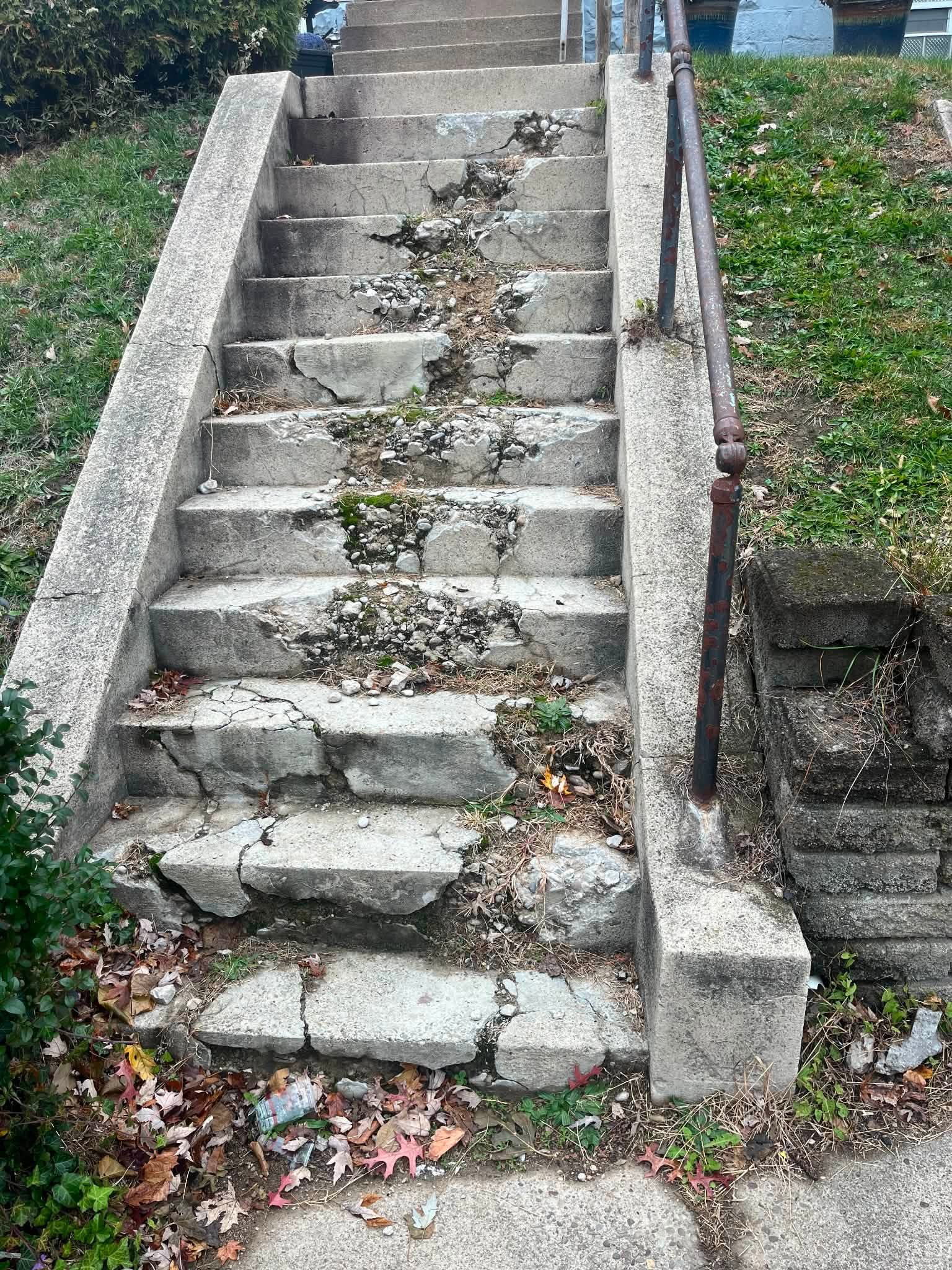 Concrete project before work began